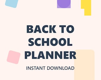 Back to School Student Planner Canva, Editable Academic Daily Planner, College Homework Tracker, Printable PDF Digital Download