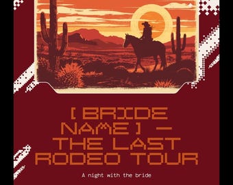 Editable Bachelorette Tour Poster Canva Template, Last Rodeo Bach Party Itinerary Printable, Nashville Scottsdale Tour Sign 18x24