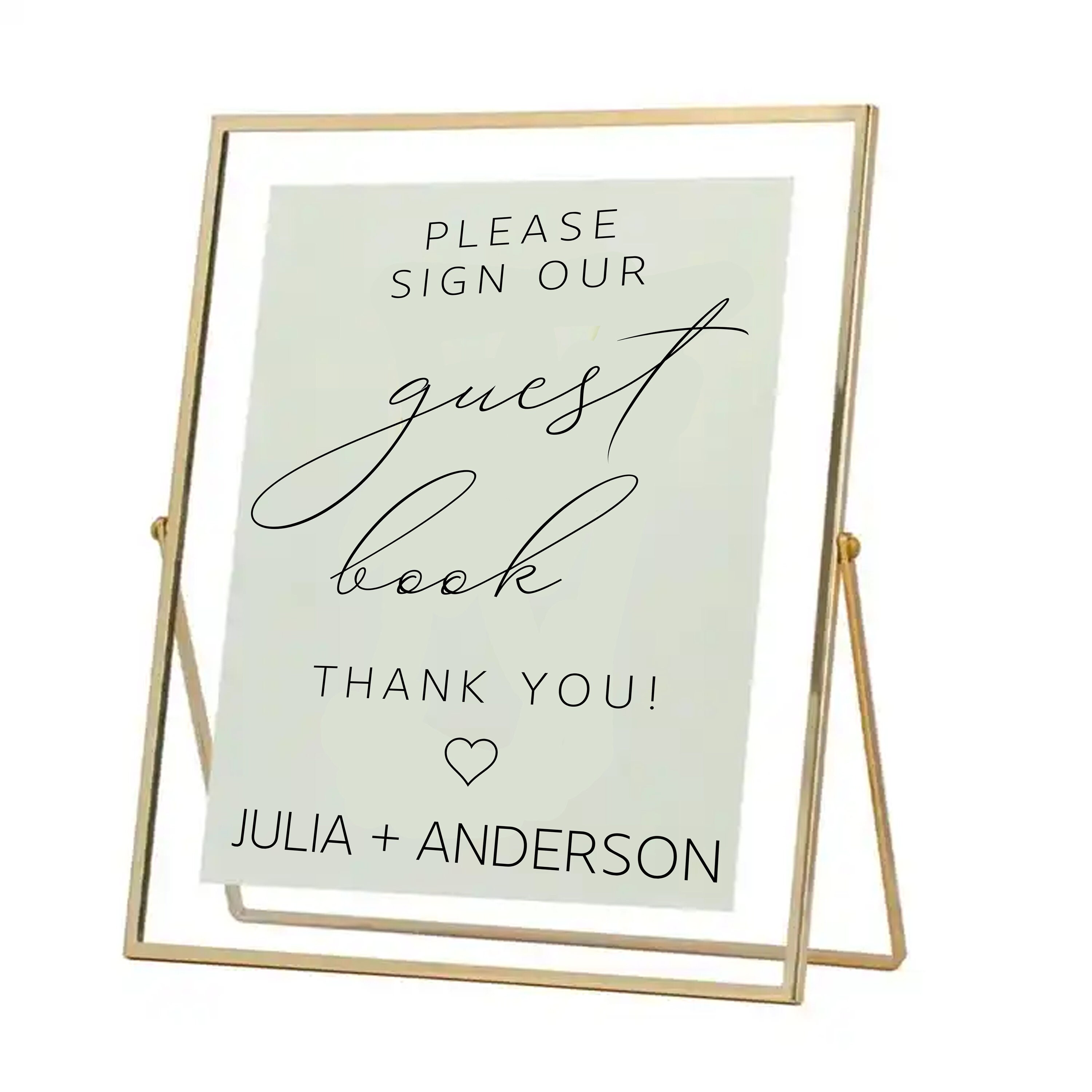 Minimalist Guest Book Sign Printable, Elegant Sign Our Guestbook Sign ...