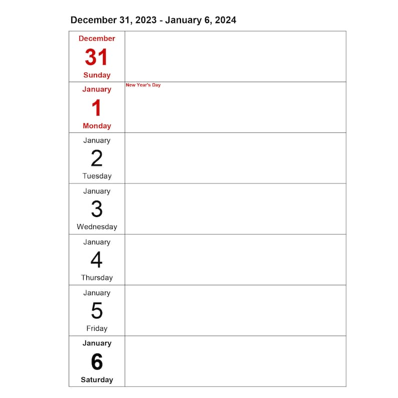 Weekkalender 2024 Portretdagen Verticaal afbeelding 1