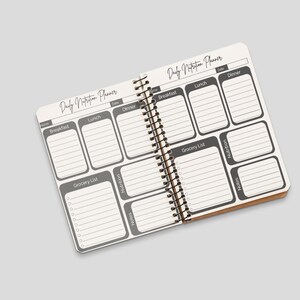 Food Log Printable, Calorie Tracker & Meal Planner, Daily Nutrition Chart for Healthy Eating, Weight Loss Food Journal PDF image 4