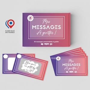 Box of customizable scratch-off messages 52 personalized messages to offer Ideal for daily surprises and special occasions image 1