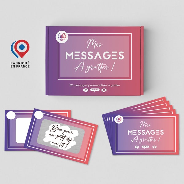 Coffret de messages personnalisables à gratter – 52 messages personnalisés à offrir - Idéal surprises quotidiennes et occasions spéciales