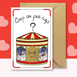 Ticket carte à gratter - message personnalisé - idée de cadeau saint  valentin, demande pacs, déclaration d'amour, etc - Un grand marché