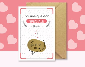 Carte à gratter demande marraine - "Veux-tu être ma Marraine ?" - Annonce marraine carte + enveloppe