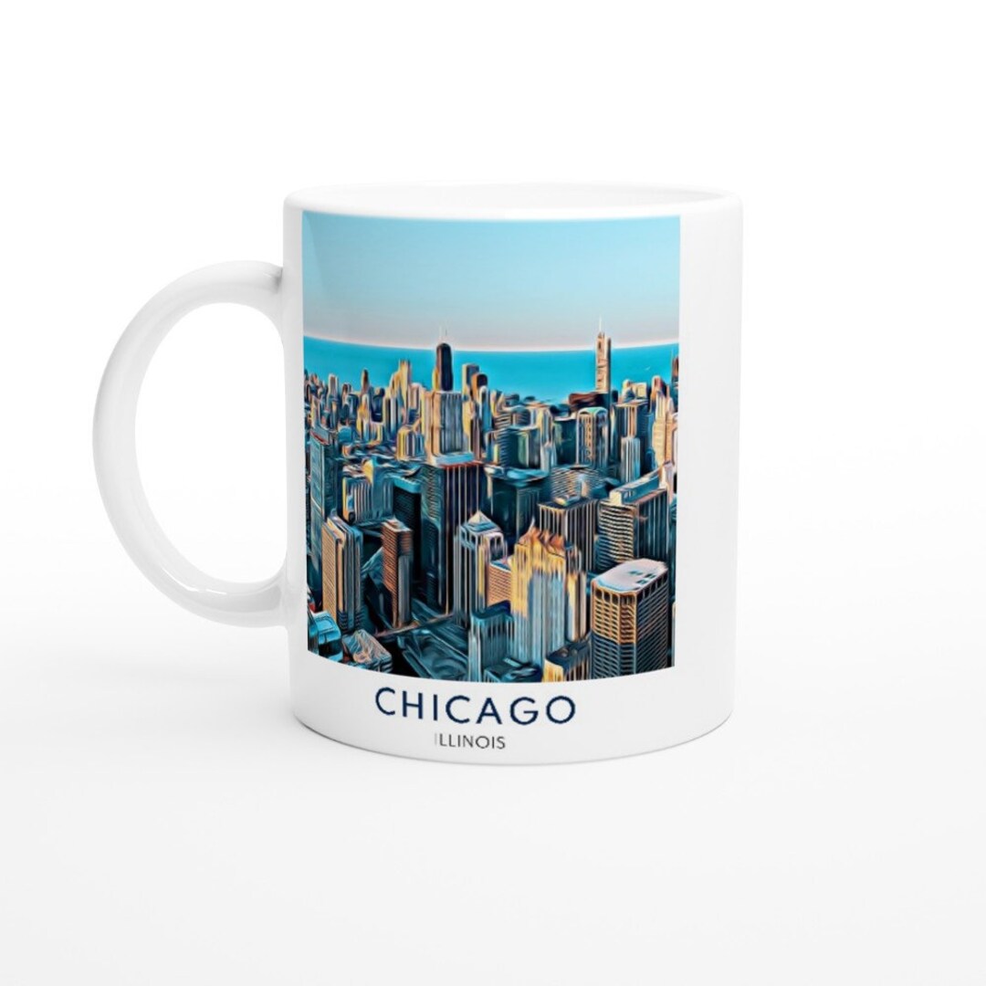 Chicago Gift, Moving to Chicago, Birthday Gifts, Chicago Mug, Coffee