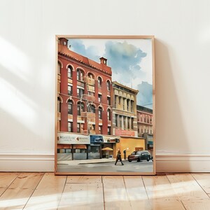 Harlem Art Print, Harlem Wall Art, Watercolor Art Painting, Harlem Gift, Harlem Poster, Travel Poster Print, Harlem Artwork