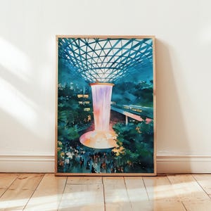 Singapore Watercolor Art, Singapore Wall Art, Singapore Painting, Singapore Artwork, Travel Poster Print, Singapore Art Print, Singapore