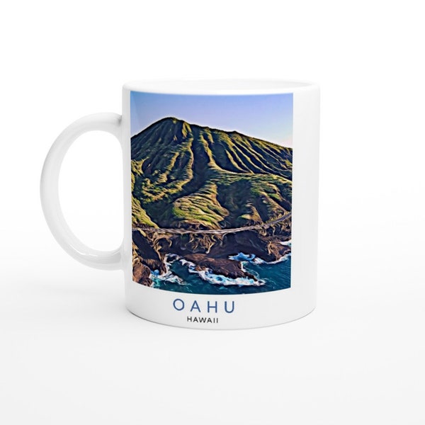 Oahu Mug, Moving To Oahu, Oahu Gift, Hawaii Mug, Hawaii Gift, Coffee Mug, Going Away Gifts, Oahu Souvenir, Vacation Gift, Moving Gift, Oahu