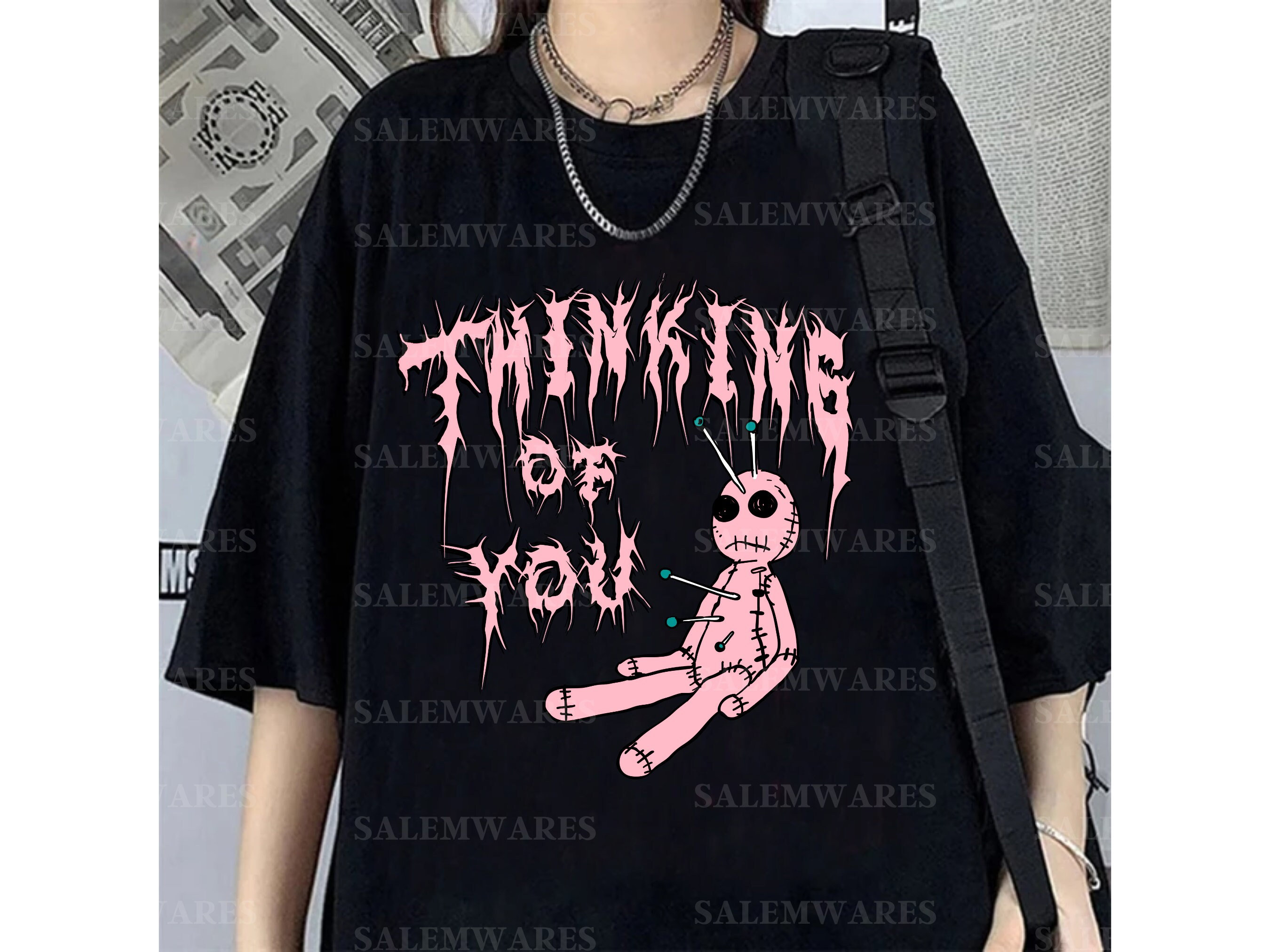 Kawaii Black Punk Anime T-shirt - Kawaii Fashion Shop  Lindas roupas  asiáticas japonesas Harajuku fofas da moda Kawaii