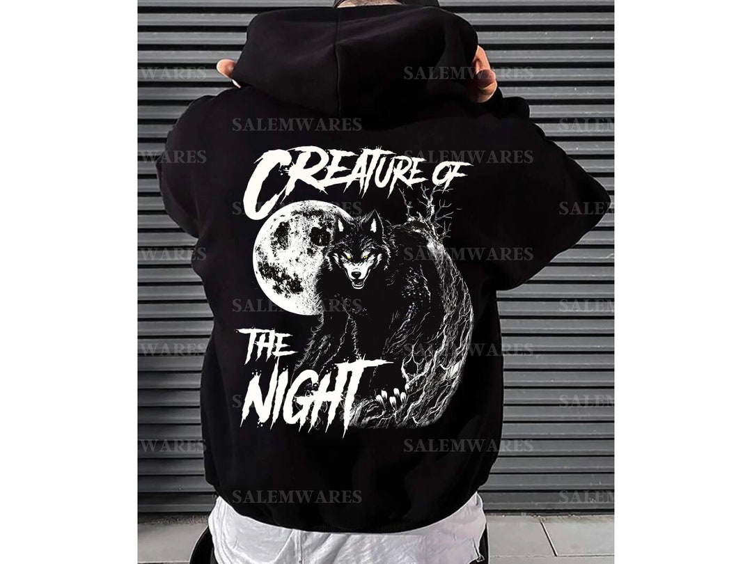 Werewolf Hoodie Creature of the Night Fantasy Dark Clothing Alt