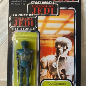 Niestandardowy Star Wars Kenner Original Vintage 2-1B Medical Droid na karcie reprodukcyjnej Palitoy Tri-Logo Return of the Jedi 70-Back