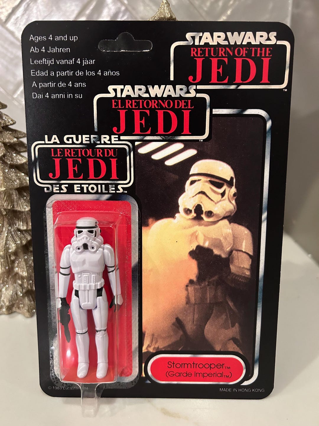 Kinner Reproduction Custom Star Wars Kenner Stormtrooper on Tri-logo Reproduction Return of ...
