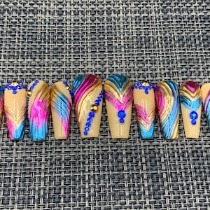 Holographic Press On Nails - C80
