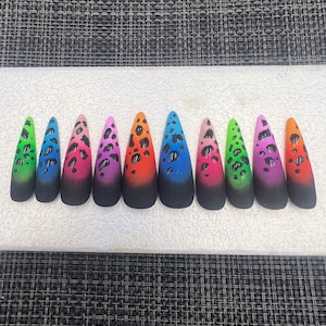 Press On Nails | Luxury Nails | Coffin Nails | Glue On Nails | Y2K Nails | False Coffin Nails | Long Fake Nails | False Nails-C225