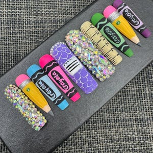 Y2k Nails | press on nails  | Glue On Nails | Coffin Nails Luxury | Gel X Fake Nails | Short Nails | Long Fake Nails - C325