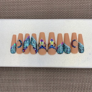 Birthday Nails art glue on nails - C131