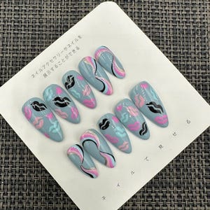 Luxury Nails-Fake Nails | Glue On Nails | Press On Nails | Coffin Nails | Acrylic Nails | Long Fake Nails -C287
