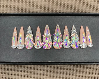 Bling Diamonds press on nails - C137