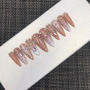 Y2K nails/Press On Nails | Luxury Nails | Fake Nails | Glue On Nails|Coffin Nails | Acrylic Nails | Long Fake Nails - C222