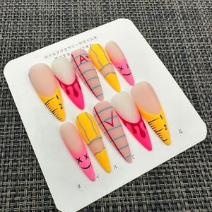 Luxury Nails-Fake Nails | Glue On Nails | Press On Nails | Coffin Nails | Acrylic Nails | Long Fake Nails -C262