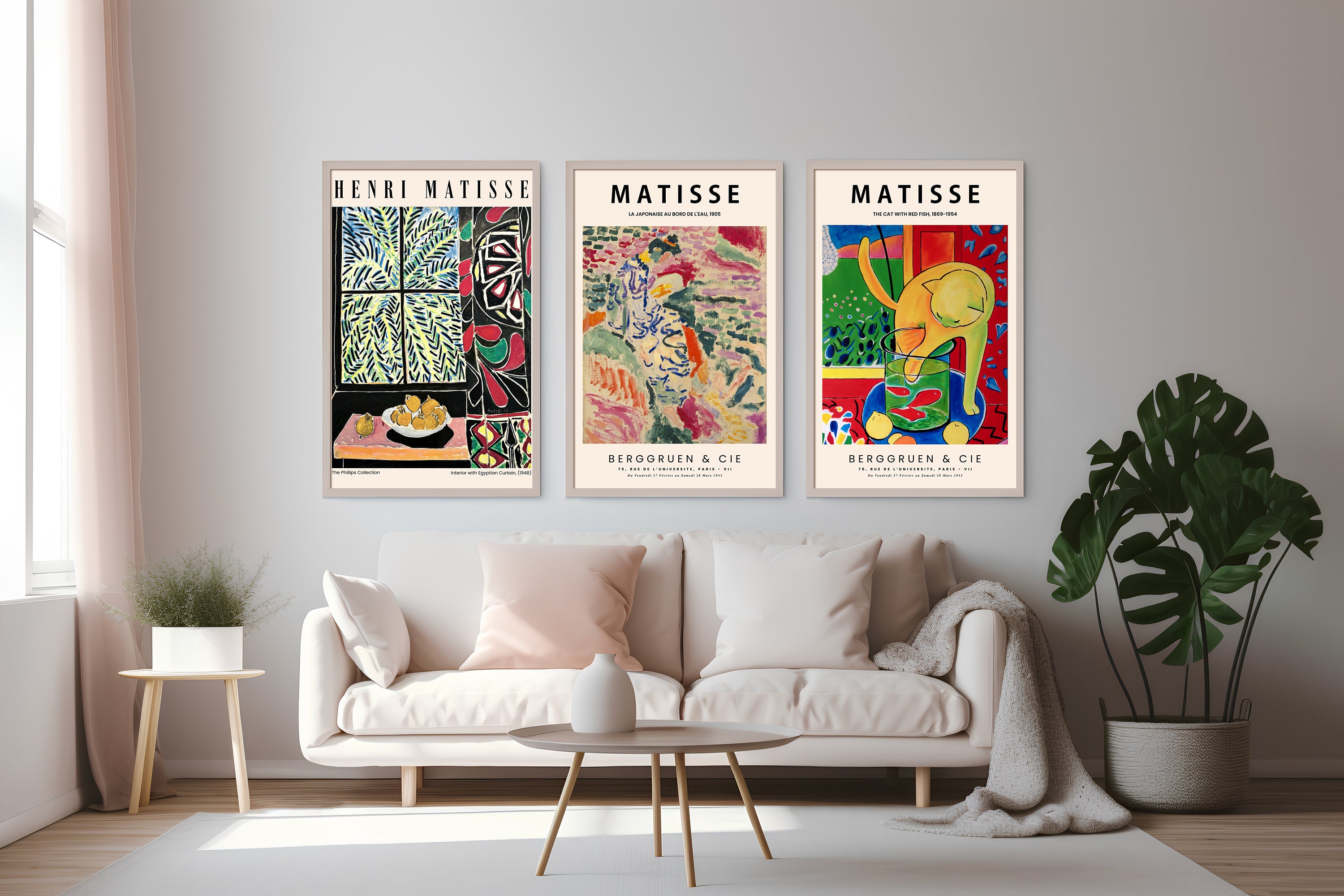 Light Blue Henri Matisse Exhibition Art Set