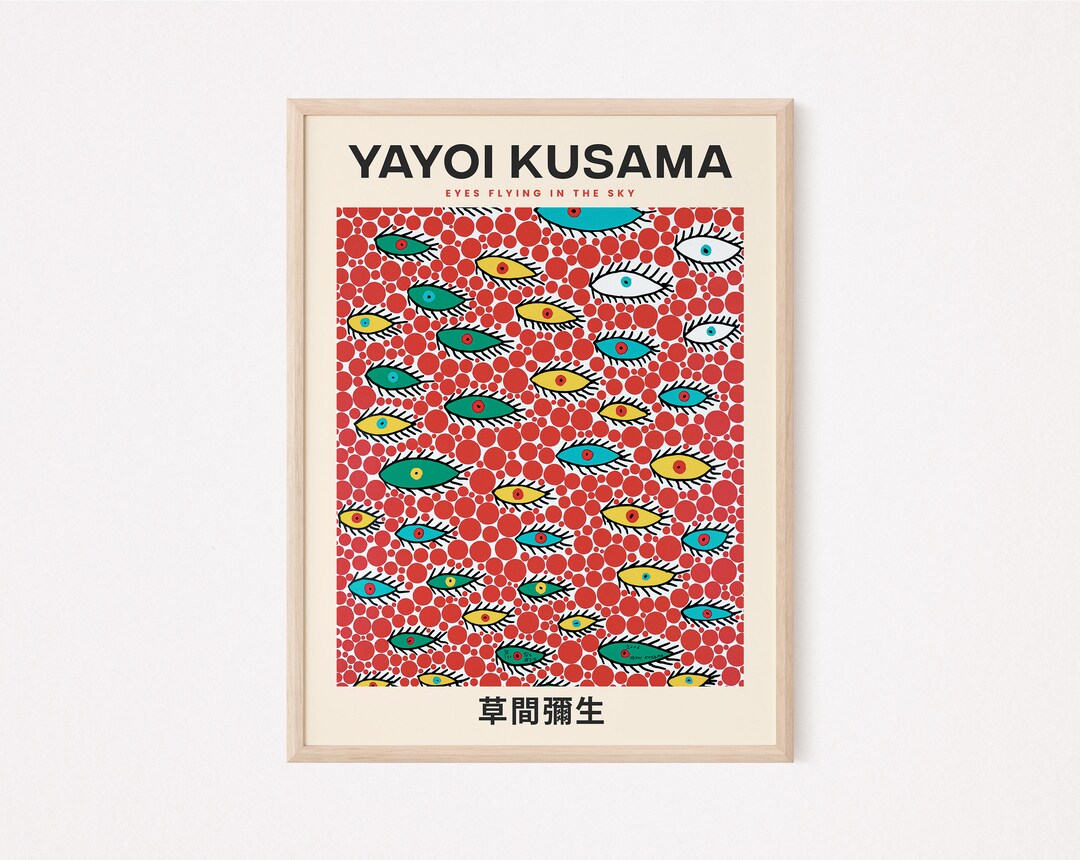 Yayoi Kusama Eyes Flying in the Sky, Yayoi Kusama Poster, Yayoi Kusama