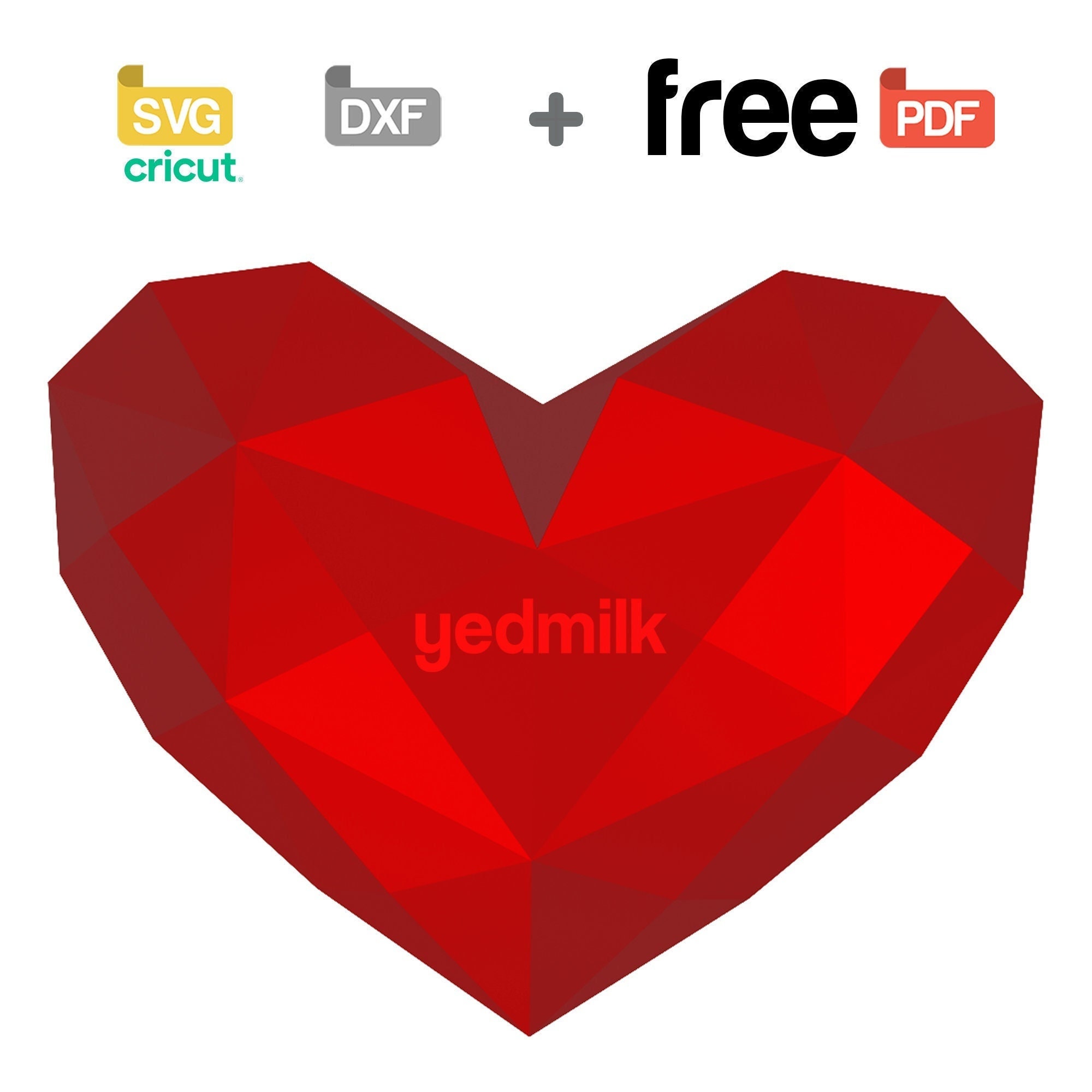 Papercraft Heart Diagram. DFX SVG Includes Free PDF Etsy Singapore