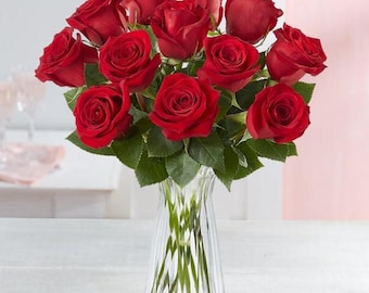 Envía rosas anónimamente – Admirador secreto o ex – Envío de flores anónimo – Docena o dos docenas de rosas – Regalo romántico misterioso