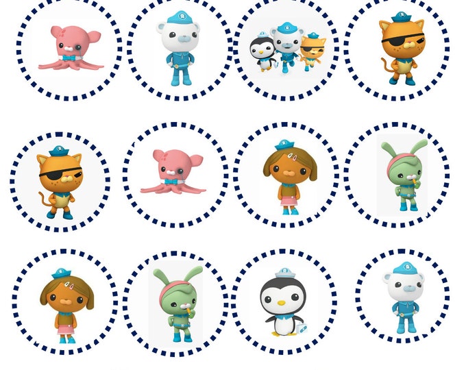 Octonauts Cupcakes Toppers Printable Octonauts Toppers - Etsy