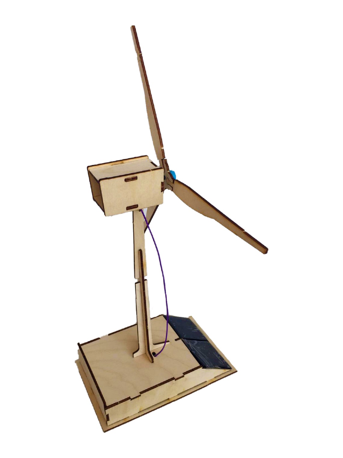 DIY Wooden Toys, 3D Solar WIND TURBINE Laser Cut, Model Kit, Puzzle