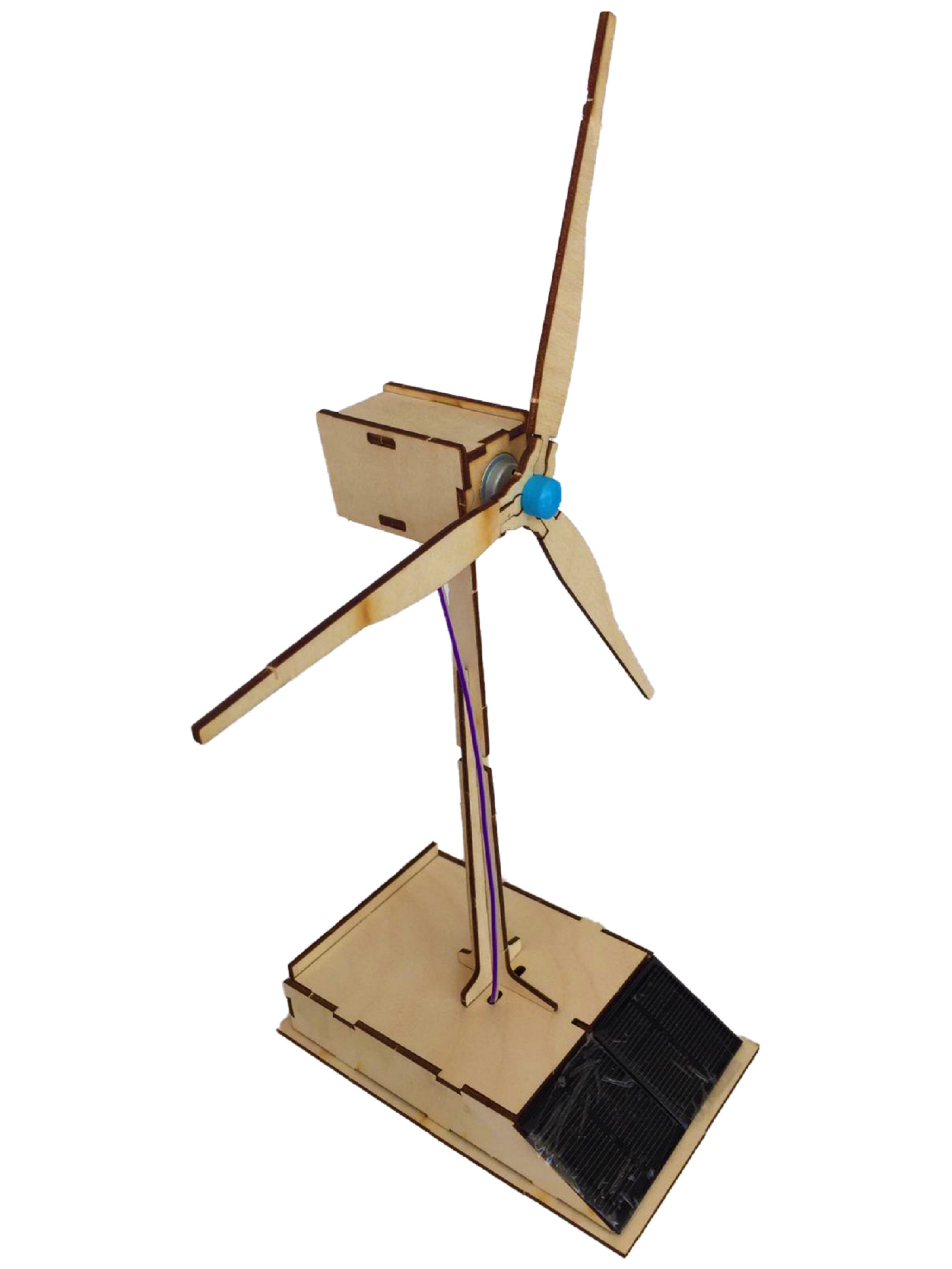 Solar Powered Windmill Toy 3D Windmill Model Education Fun Science Toys ABS  Plastics Wind Turbine for Kids Boy Puzzle Toys