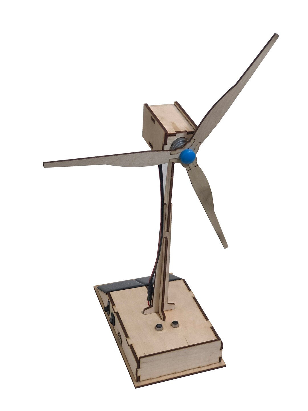 DIY Wooden Toys, 3D Solar WIND TURBINE Laser Cut, Liion Battery, Model