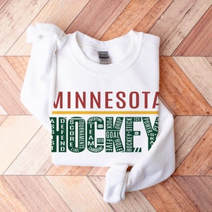 CustomCat Minnesota Wild Retro NHL Crewneck Sweatshirt Sport Grey / 3XL