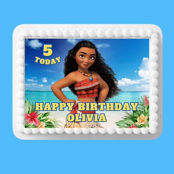 Tortenaufsatz „Moana One“ – Wiederverwendbar, Glitzernd, 15,2x7,6 Cm