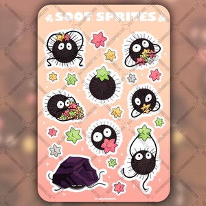Folha de adesivos de vinil Sprites