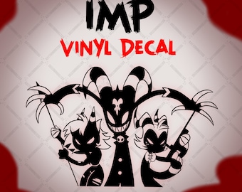 Helluvaboss I.M.P サインプリント Helluva Boss I.M.P Gang Art Print: Dark Alternative