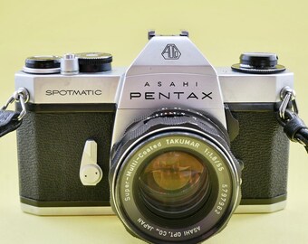 Pentax Spotmatic SP II + Asahi SMC Takumar 55 mm, 1:1.8, bon état, garantie de fonctionnement