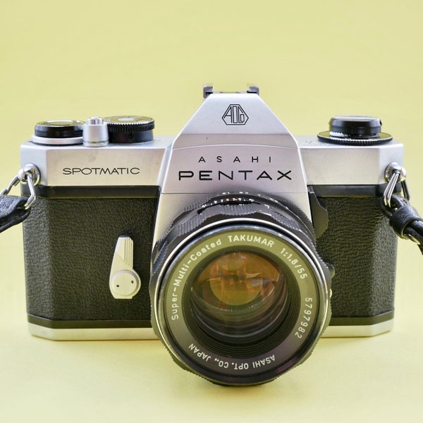 Pentax Spotmatic SP II + Asahi SMC Takumar 55 mm, 1:1.8, good condition, functional guarantee