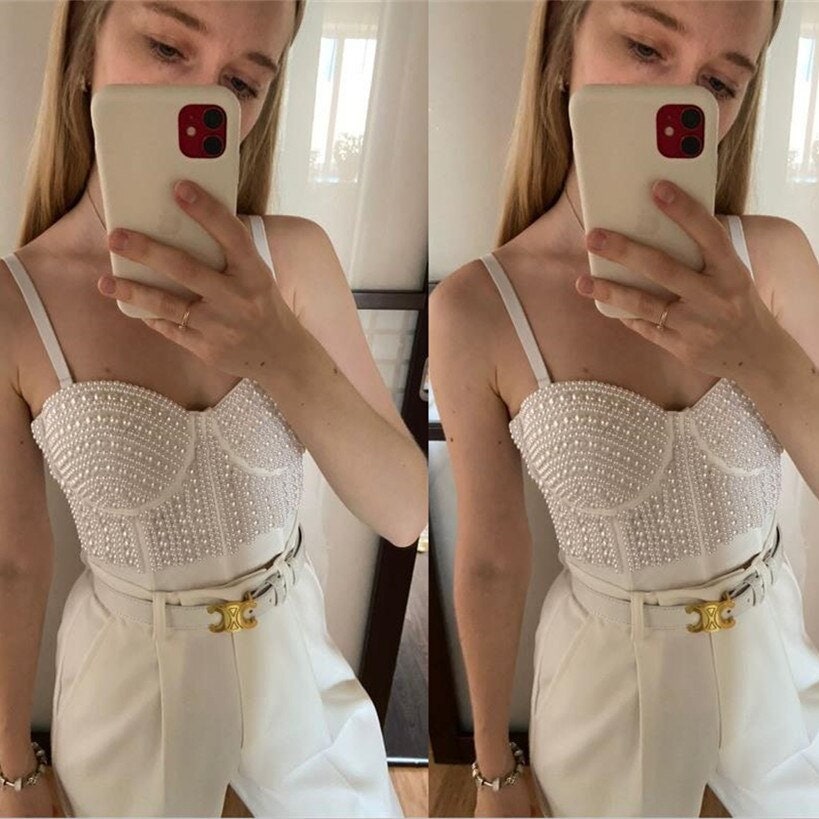 Pearl Bustier - Etsy Canada