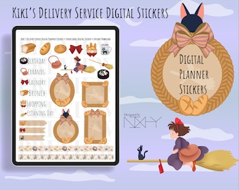 Anime Digital Stickers, Studio Ghibli Digital Planner Stickers, Digital Stickers Bundle, Goodnotes Stickers, iPad, PNG, Instant Download