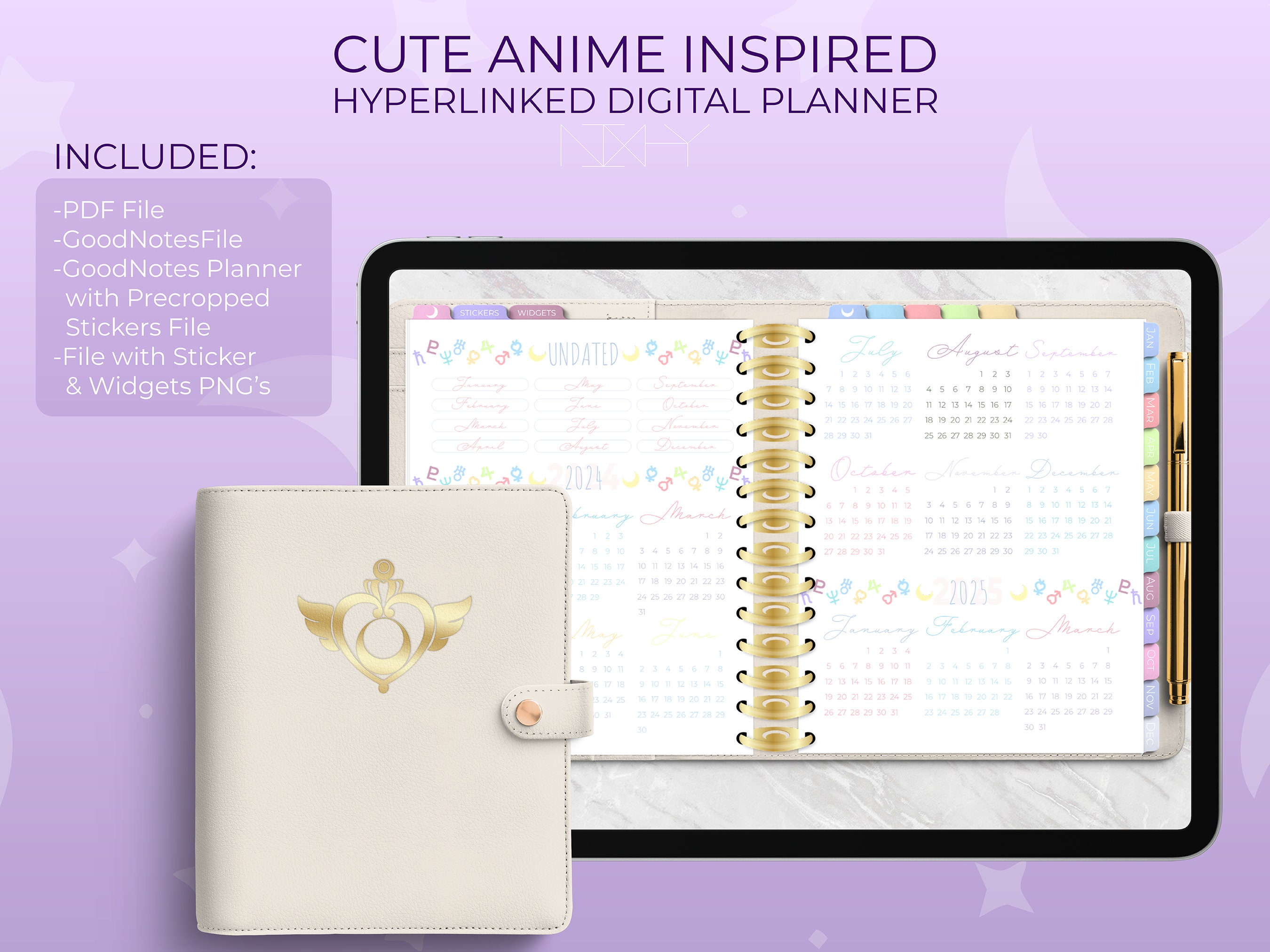 KAWAII DIGITAL PLANNER | Anime Inspired Cute Digital Planner W ...