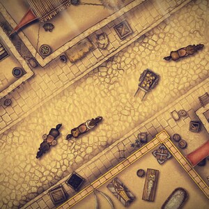&#39;Battle Map Straßen Bundle, für selbst gebraute Kampagnen, Dungeons and Dragons, Fantasy-Gelände. Digitaler Download in 4k