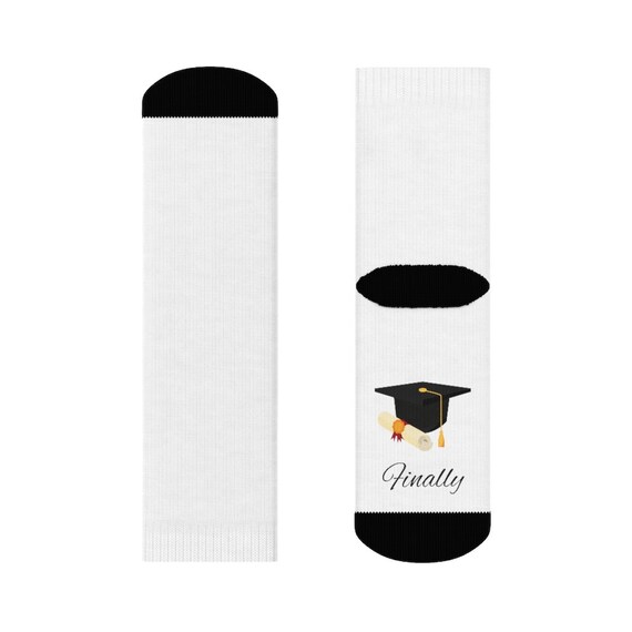 Graduation Socks Crew Socks Graduation Gift Etsy