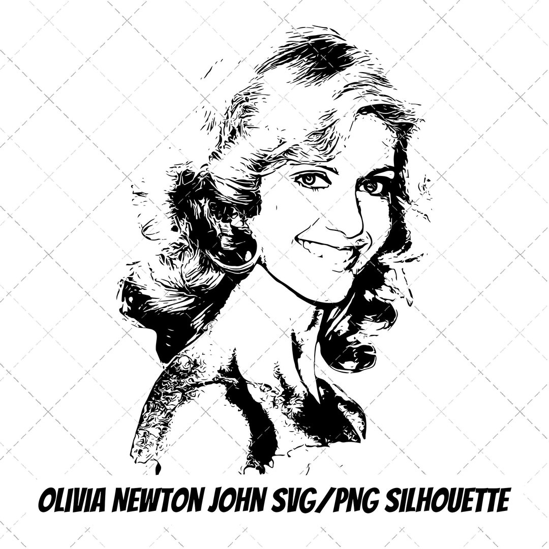 Olivia Newton John Silhouette SVG PNG Digital Download Only Etsy