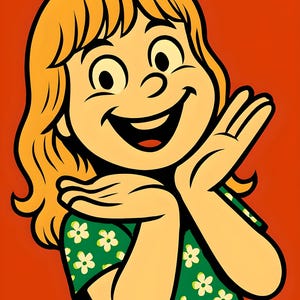 Custom Cartoon Portrait of Your Child | Vintage Comic Style Kids Illustration | Personalized Digital Art from Your Photo