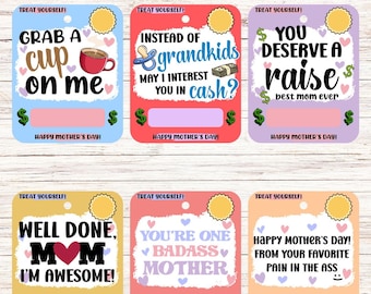 Mother's Day Money Holder, Mom Money Card, Mother's Day, Happy Mother's Day, Gift Card Holder, Cash Card, Money Roll Up