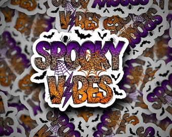 Pegatina de vibraciones espeluznantes / pegatina de Halloween de vibraciones espeluznantes / pegatina de Halloween / truco o trato / Halloween / pegatina / pegatina troquelada
