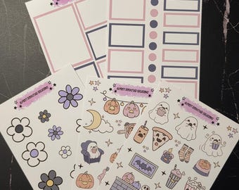 Ghost Movie Night deco kit, Planner Stickers, Planner Deco Stickers, Doodle Stickers, Colorful Stickers