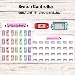 Switch icon stickers, Planner Stickers, Planner Icon Stickers, Doodle Stickers, Colorful Stickers